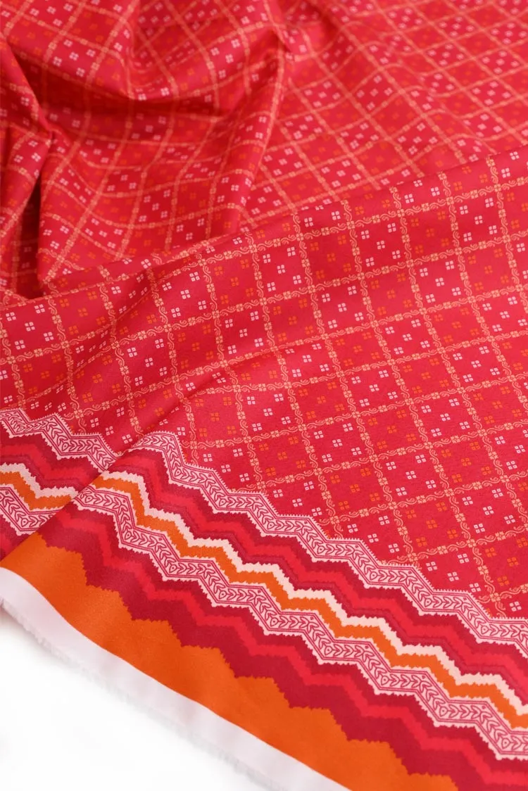 1-PC Kurti Unstitched Cambric Lawn