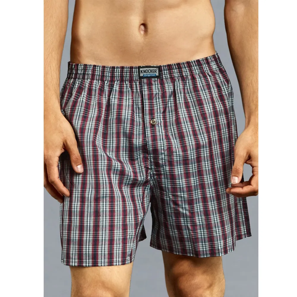12 Lot Mens Knocker Boxers Trunk Plaid Shorts Underwear Cotton Briefs 3XL 50-52