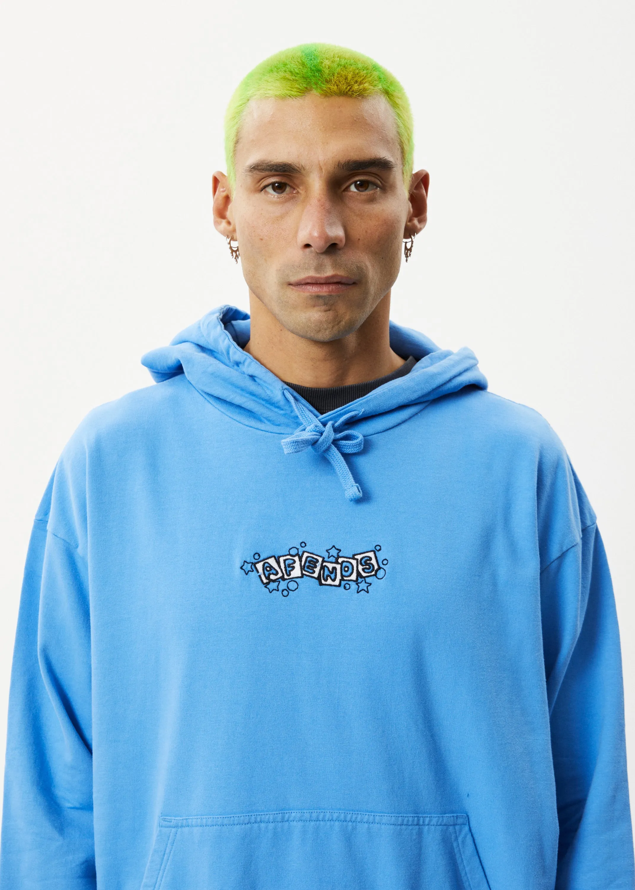 AFENDS Mens Solar System - Logo Hoodie - Arctic