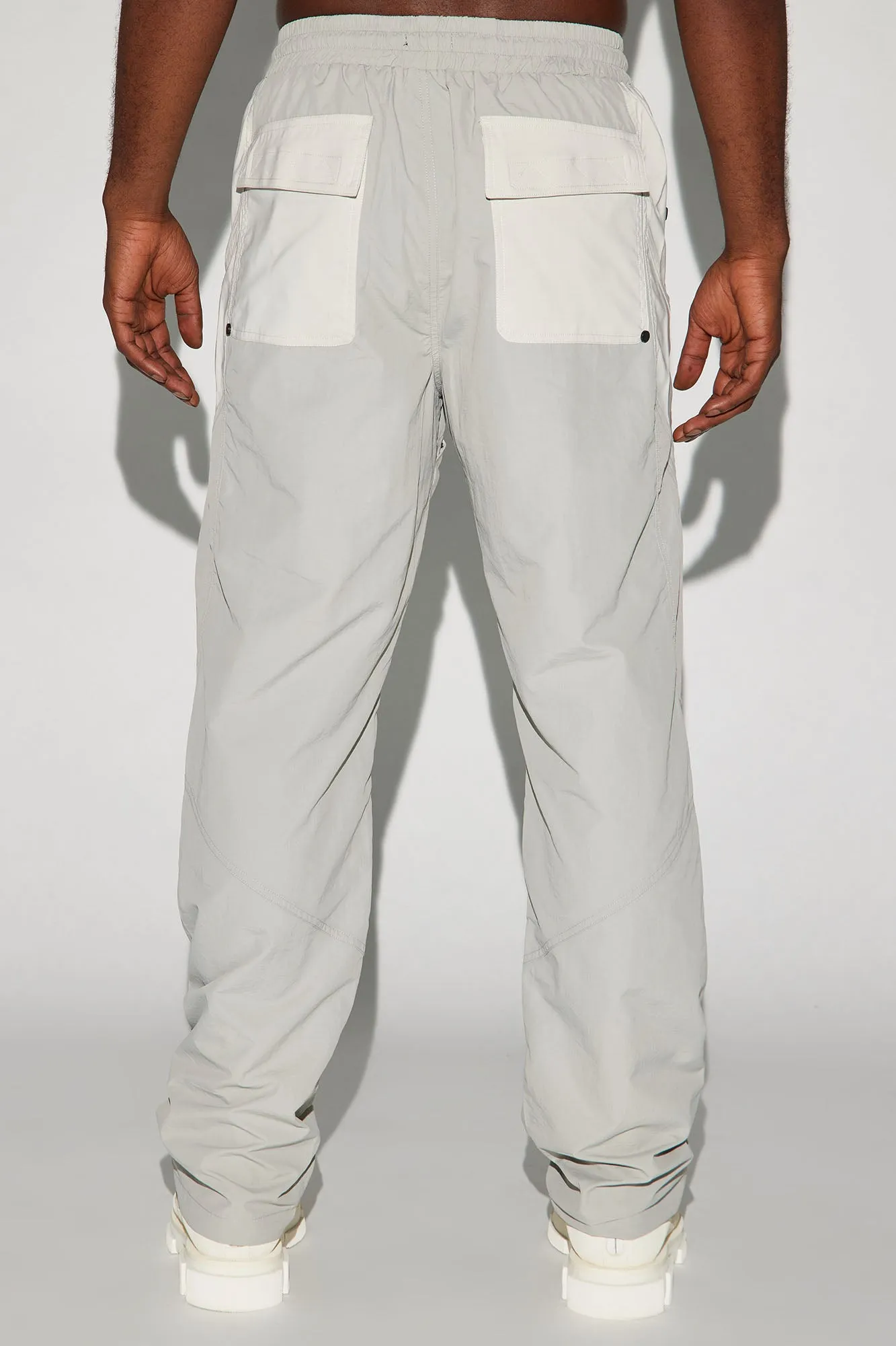 Ahead Of My Game Straight Nylon Utility Pants - Grey/combo