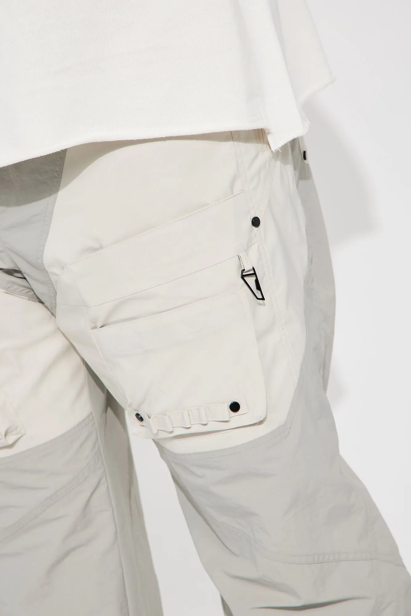 Ahead Of My Game Straight Nylon Utility Pants - Grey/combo