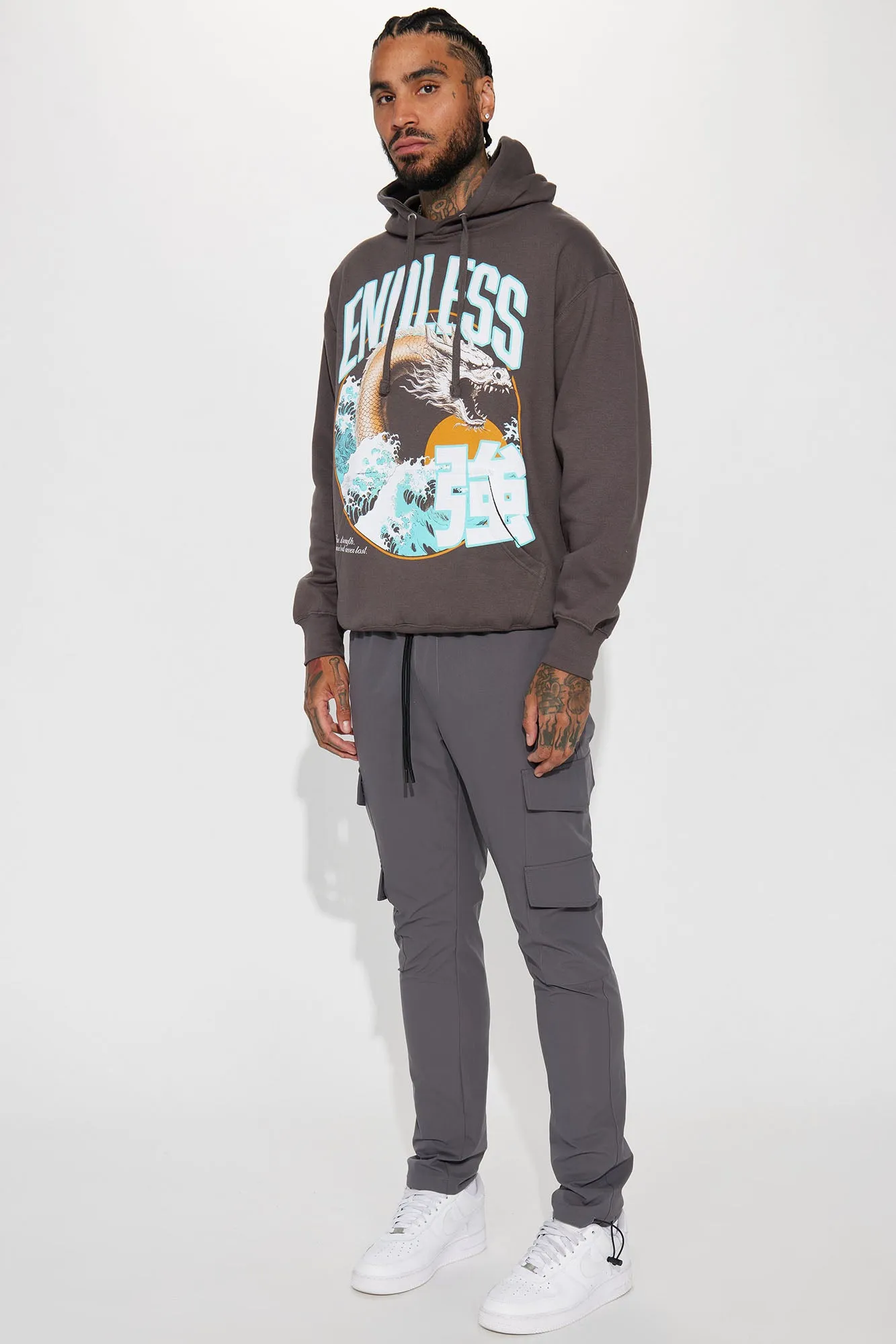 All The Time Nylon Cargo Pants - Grey