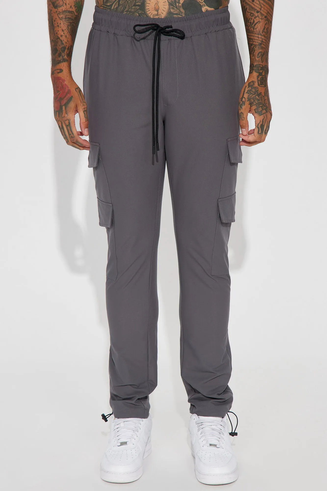 All The Time Nylon Cargo Pants - Grey