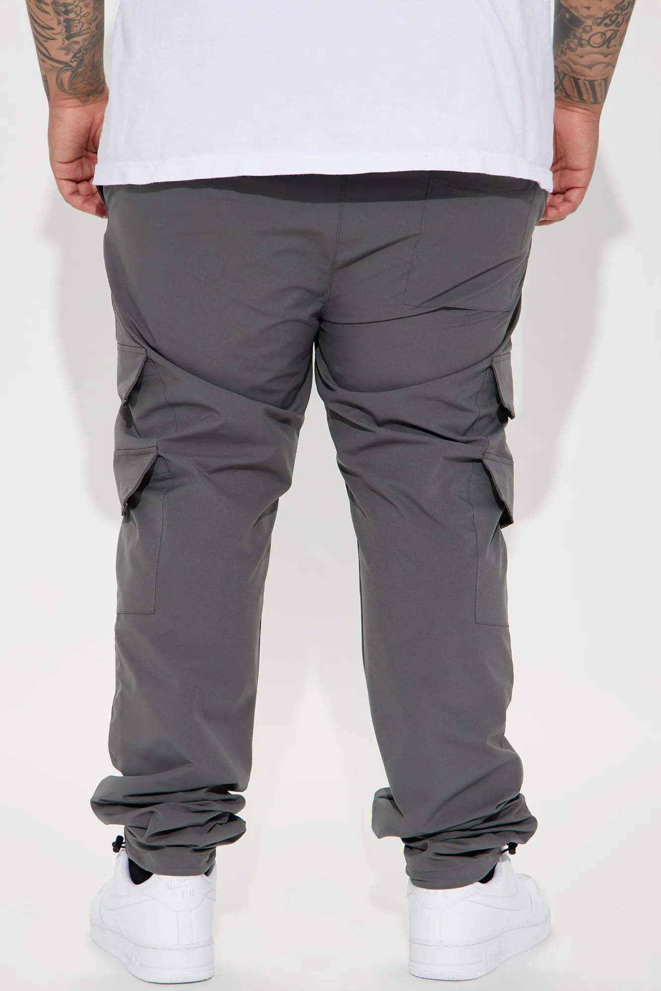 All The Time Nylon Cargo Pants - Grey
