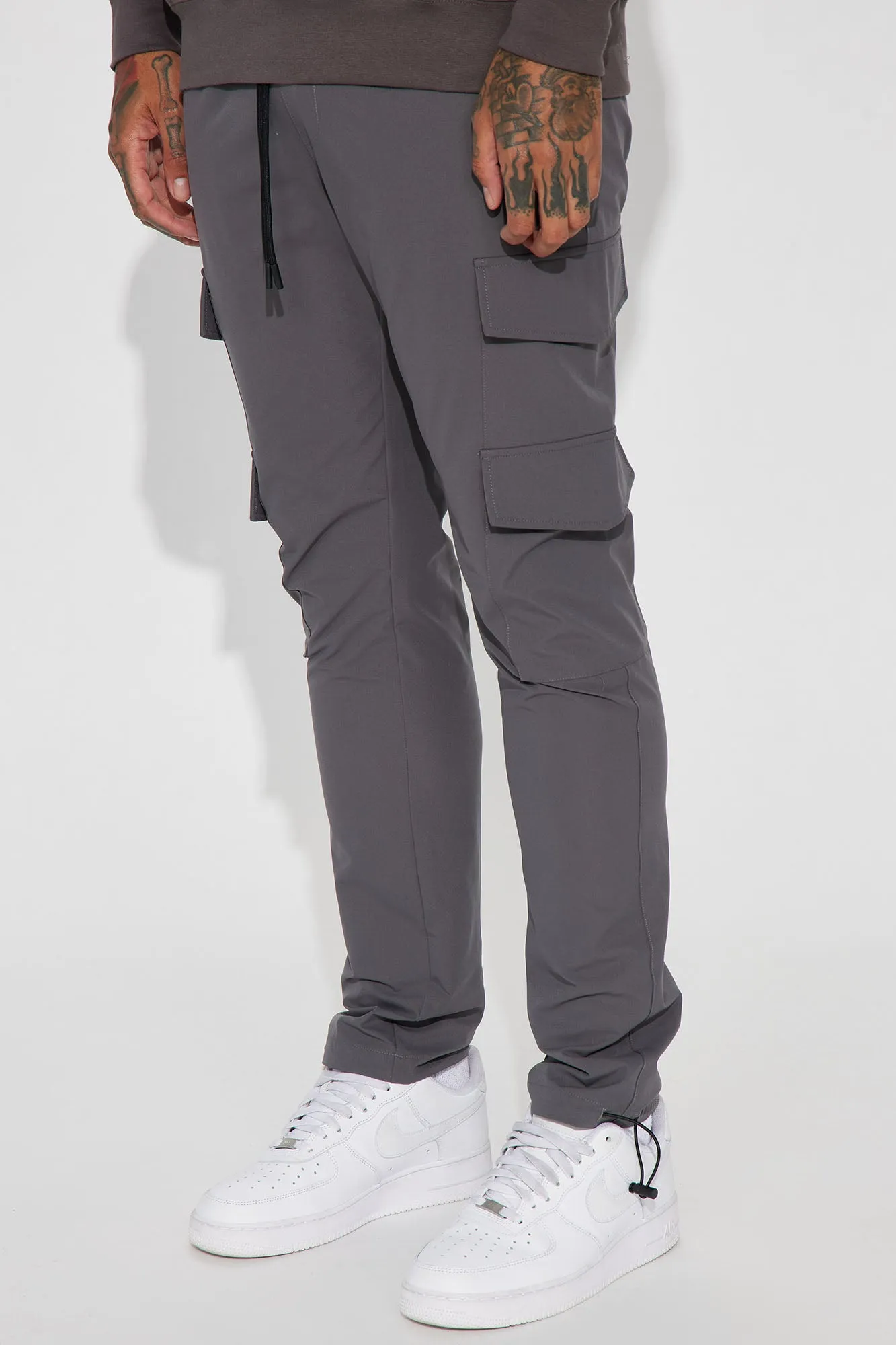 All The Time Nylon Cargo Pants - Grey