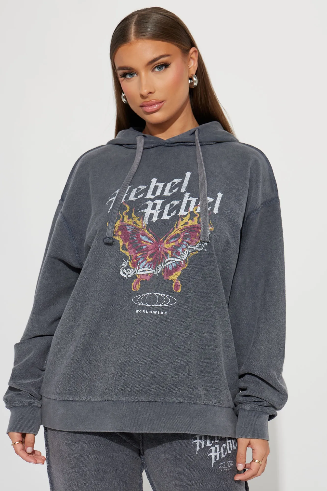 Always A Rebel Sweatsuit - Charcoal