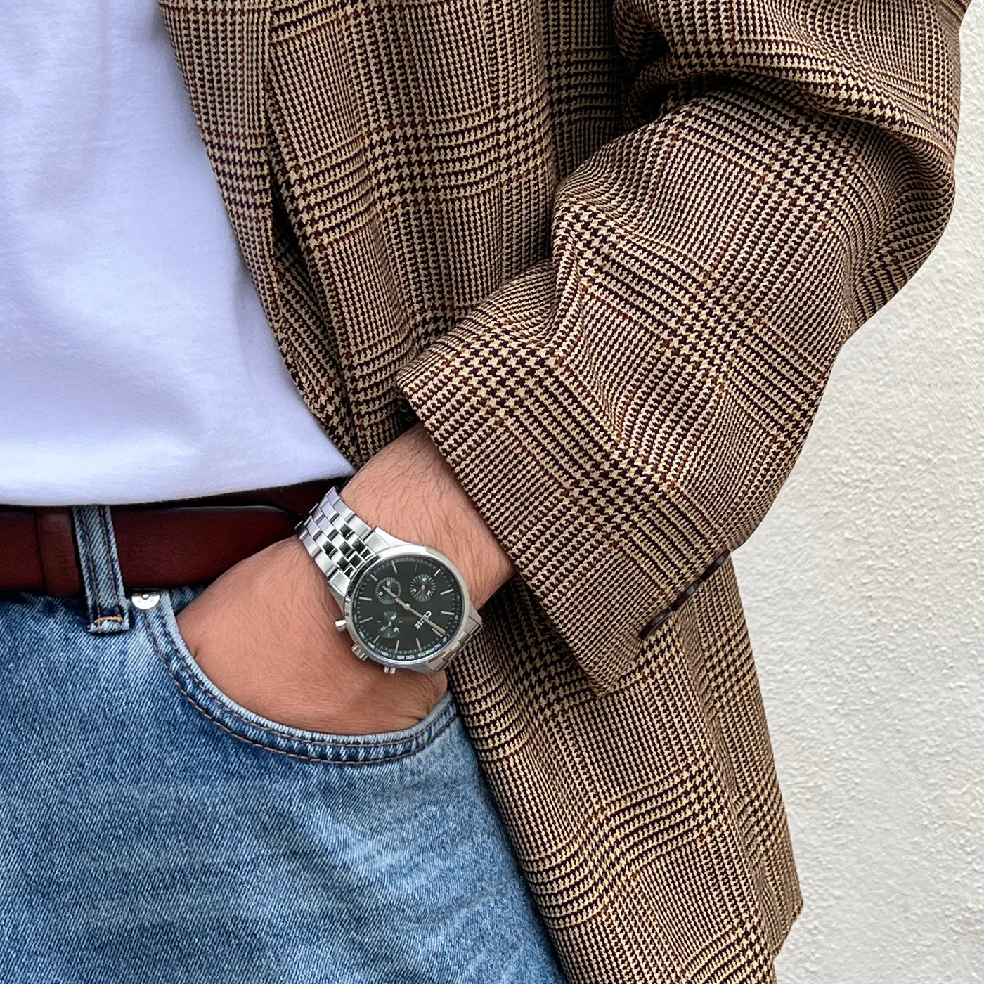 Anthéor Multifunction Watch Steel Green, Silver Colour