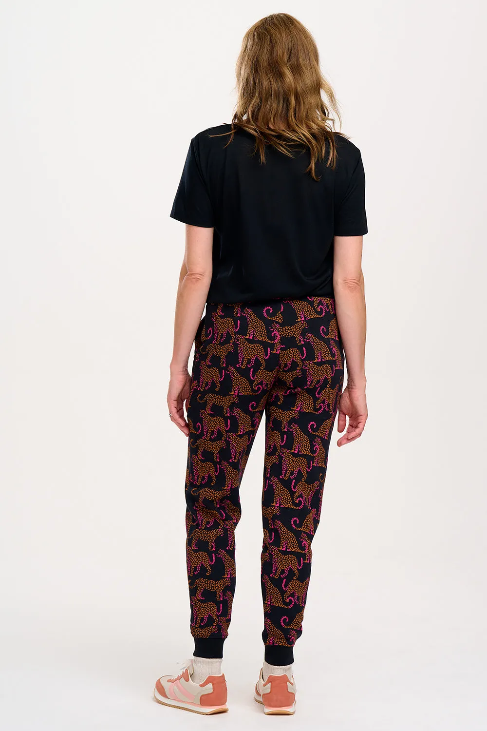 Ashley Joggers - Black, Leopard Spots
