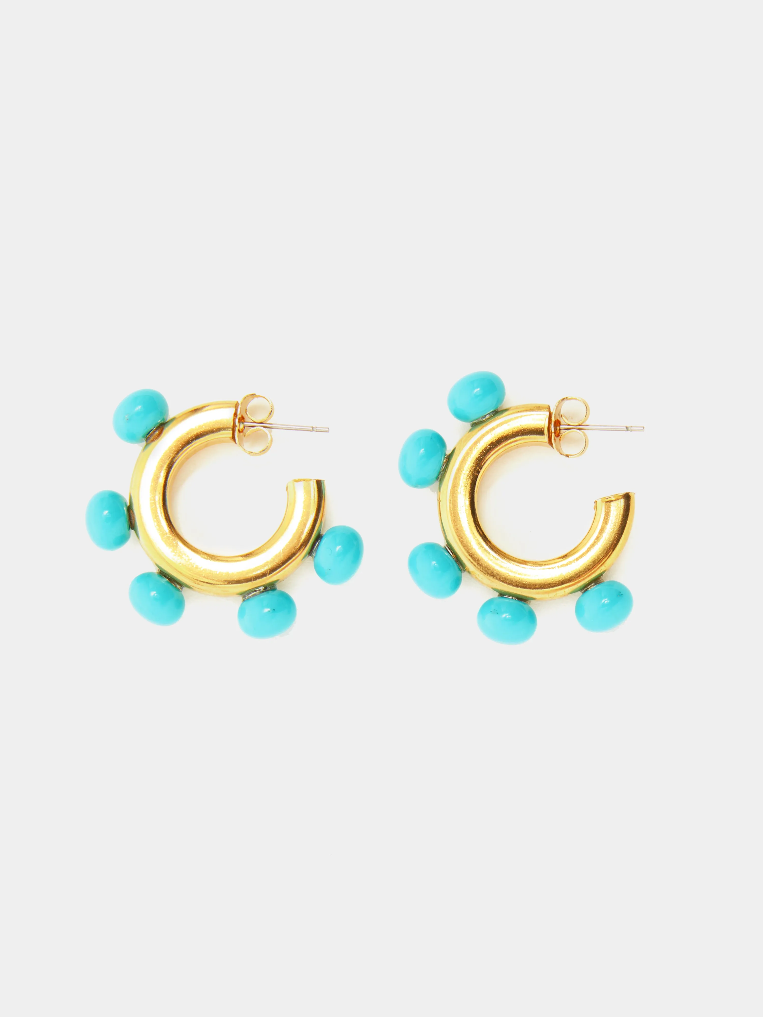 Ball Hoop Earring | Blue