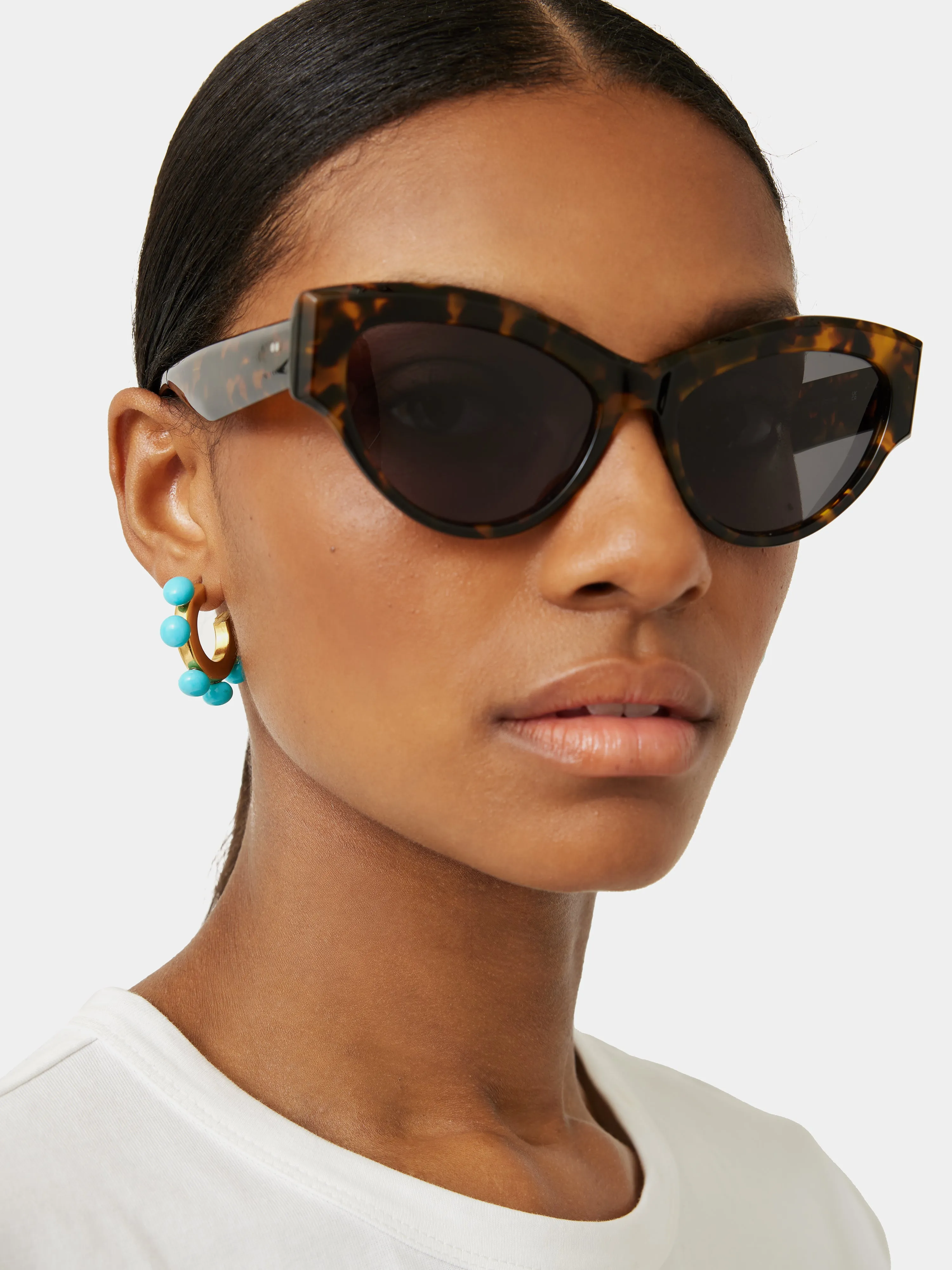 Ball Hoop Earring | Blue