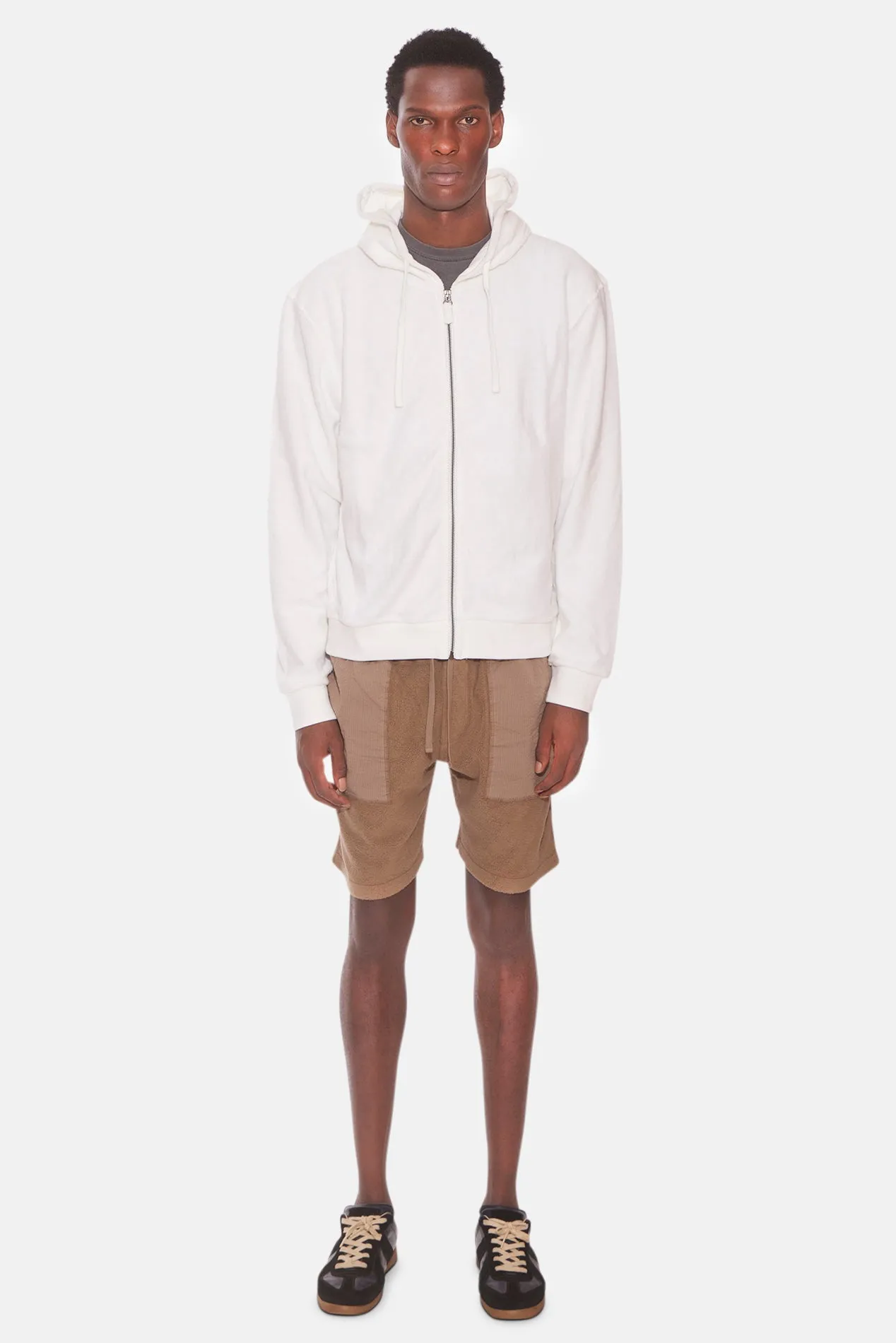 B&C Zip Hoodie White
