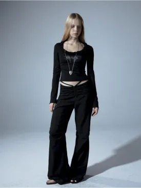 Basic Micro Stretch Low Waist Pants【s0000009772】