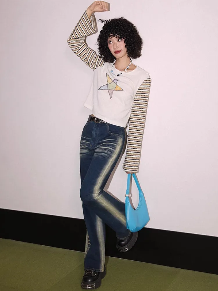 Boot cut denim pants【s0000007413】