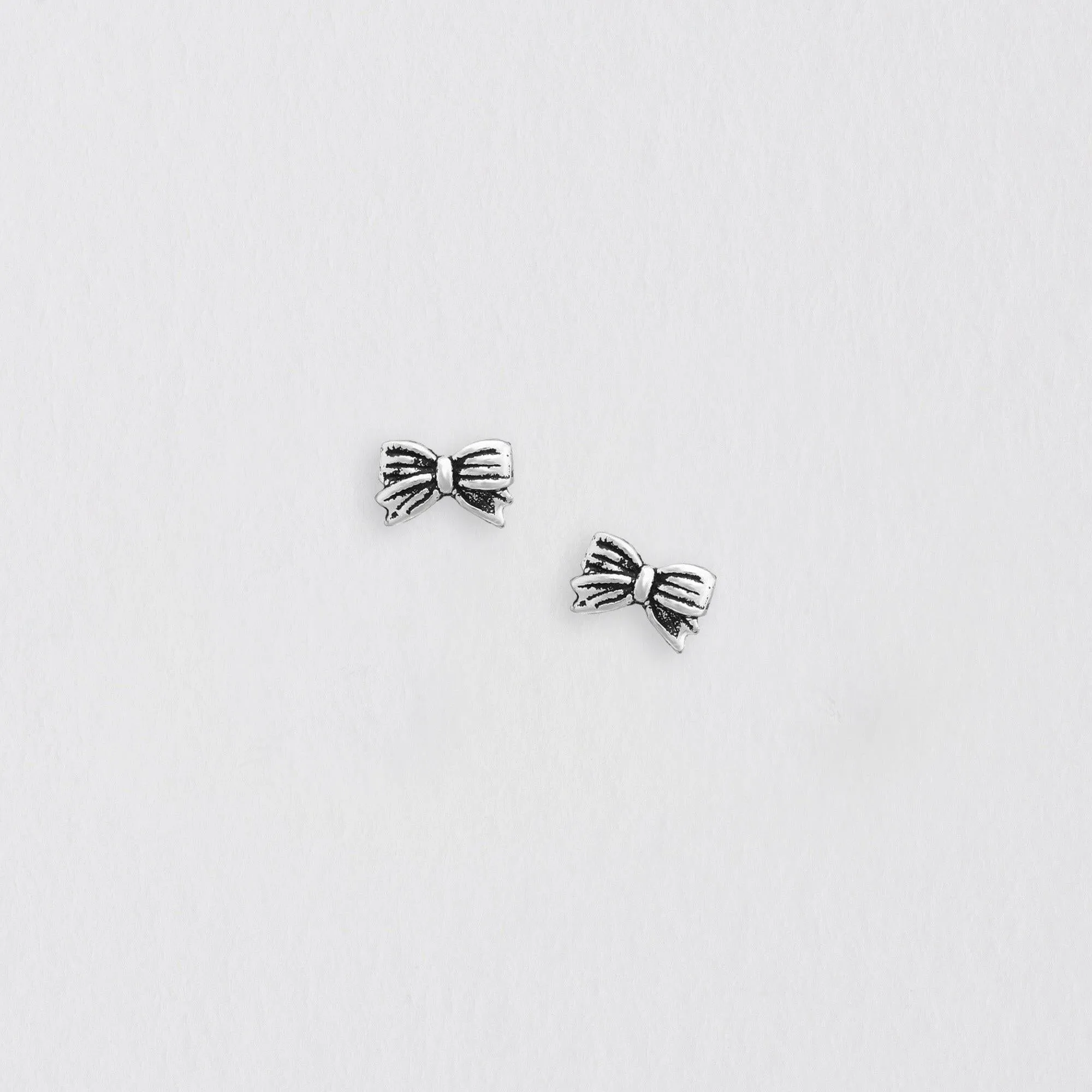 Bow Silver Earring Stud