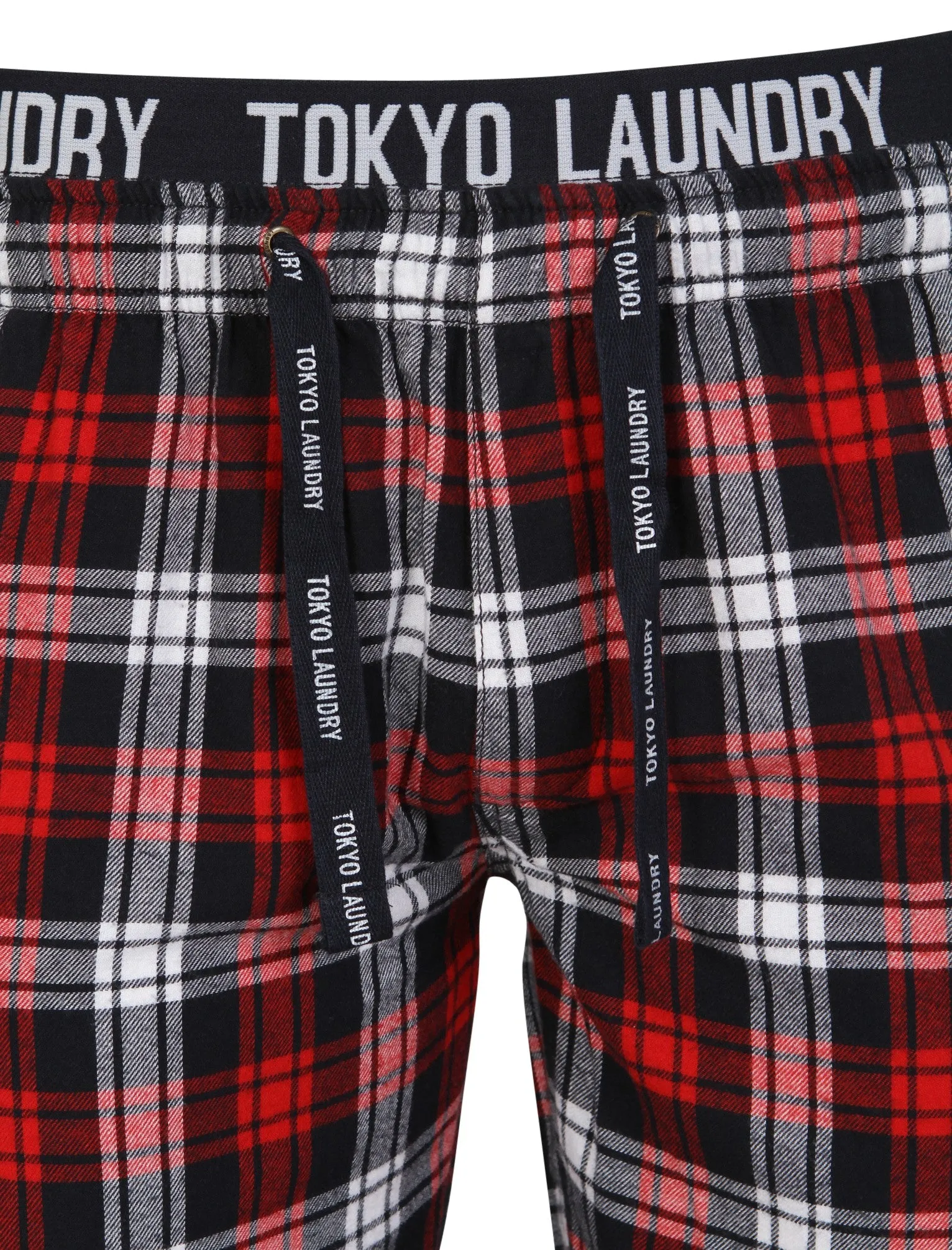 Brush Flannel Lounge Pants in Red Check - Tokyo Laundry
