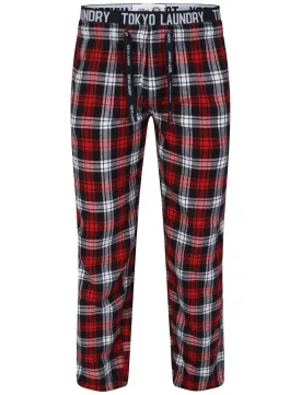 Brush Flannel Lounge Pants in Red Check - Tokyo Laundry