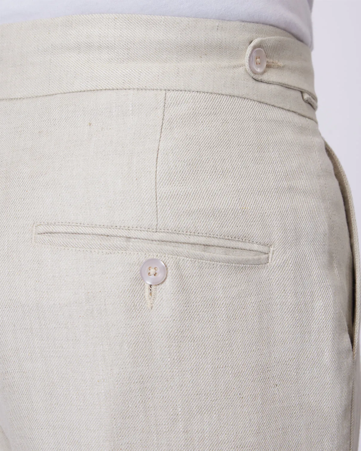 Charisma Linen Neapolitan Dress Pants - Ecru