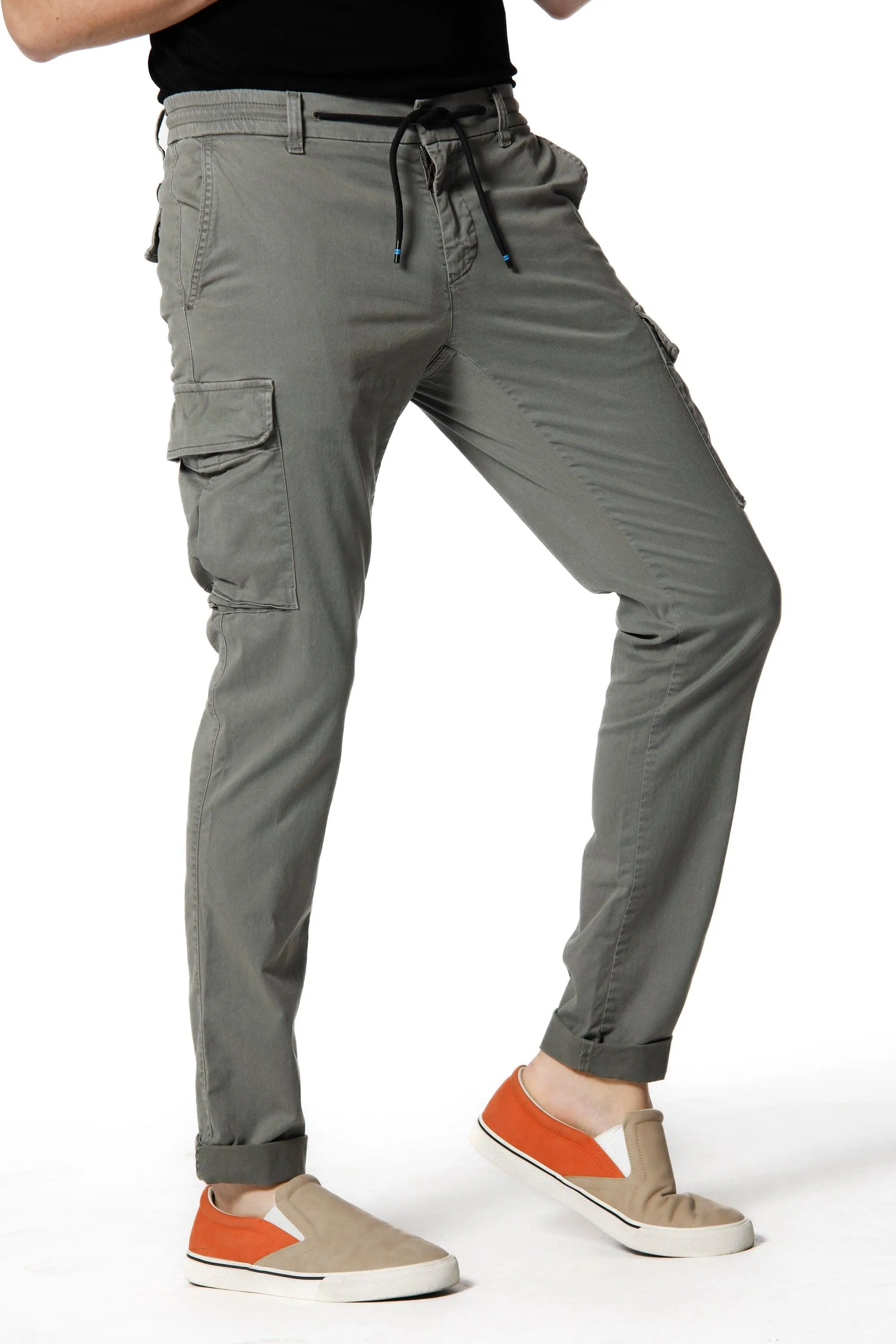 Chile Jogger pantalone cargo uomo in twill di cotone extra slim fit