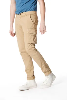 Chile pantalone cargo uomo in twill di cotone stretch extra slim fit
