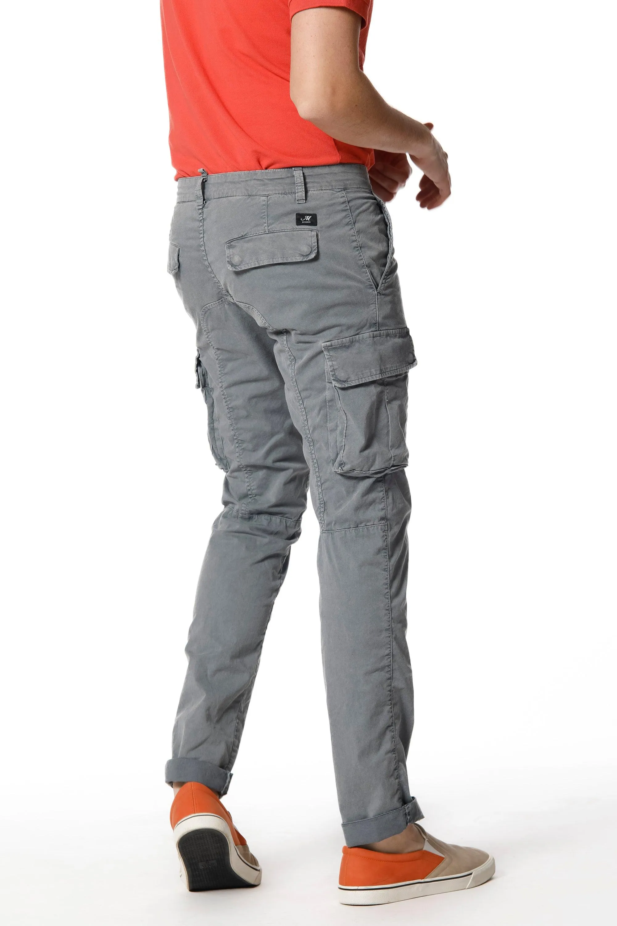 Chile pantalone cargo uomo in twill stretch con special washing extra slim fit