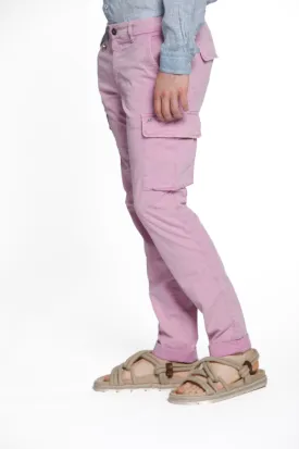 Chile pantalone cargo uomo in twill stretch con special washing extra slim fit