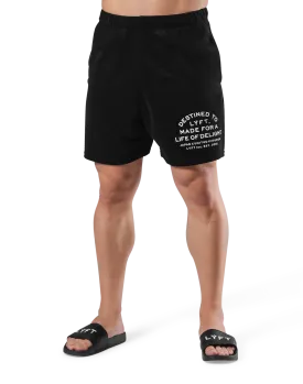 Delight Logo Pile Shorts - Black