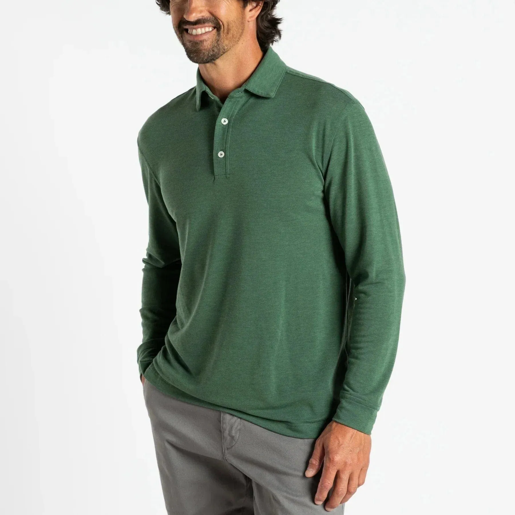 Duck Head Murray Pique Longleeve Polo - Men's
