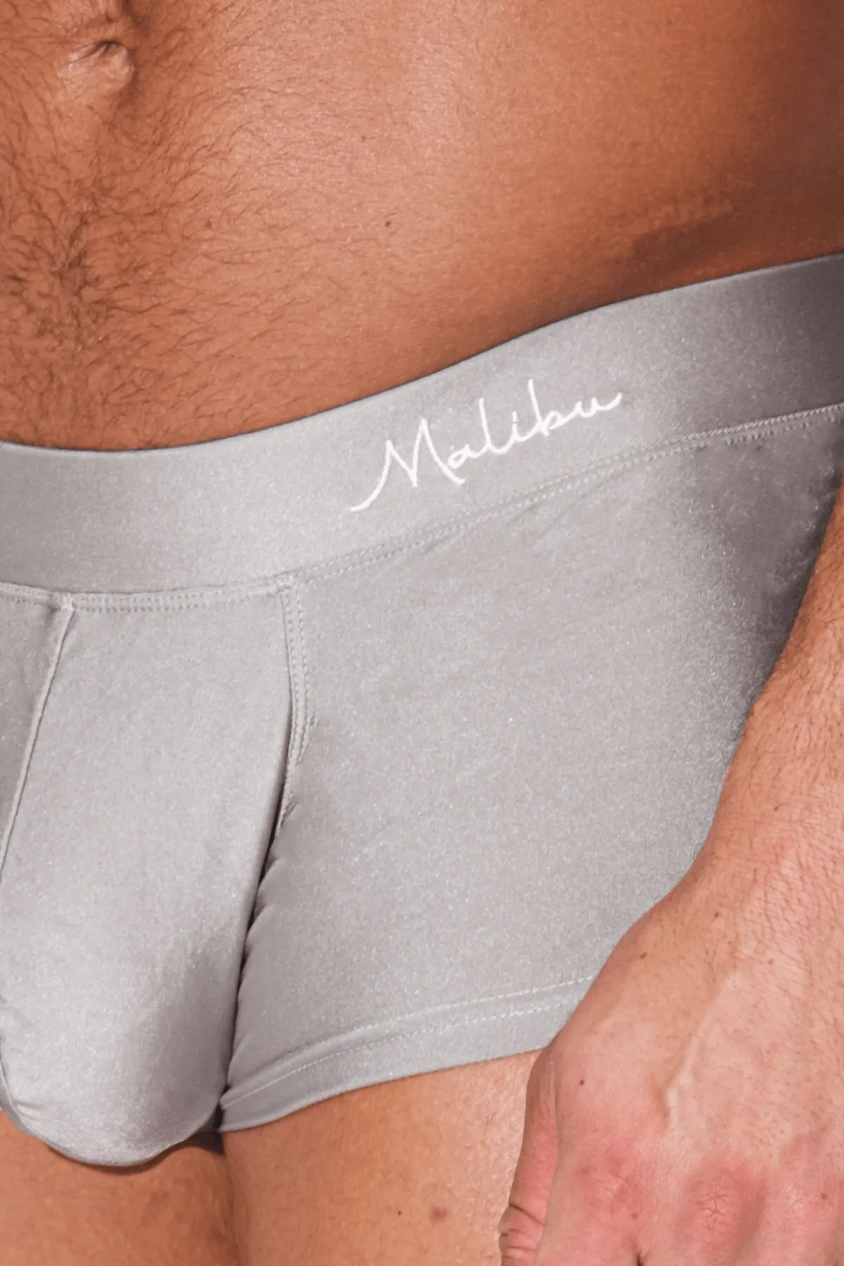 Dynamic Sheen Boxer Briefs - Chrome Grey