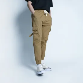 Elastic Patch Pocket Jogger Pants - 136