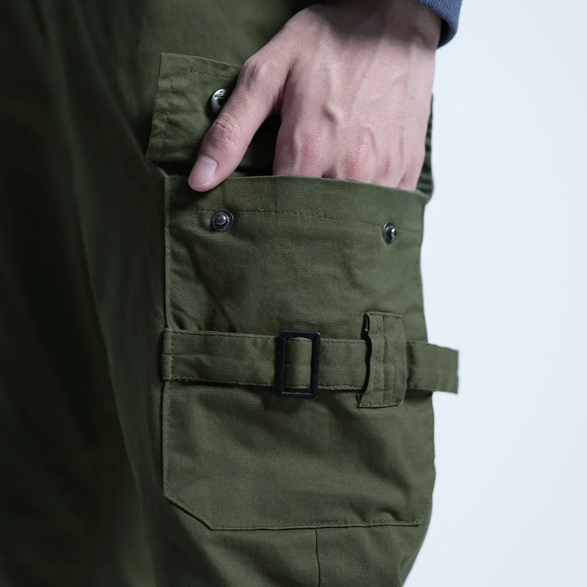 Elastic Patch Pocket Jogger Pants - 136