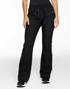 Essential Flare Scrub Pants - Black