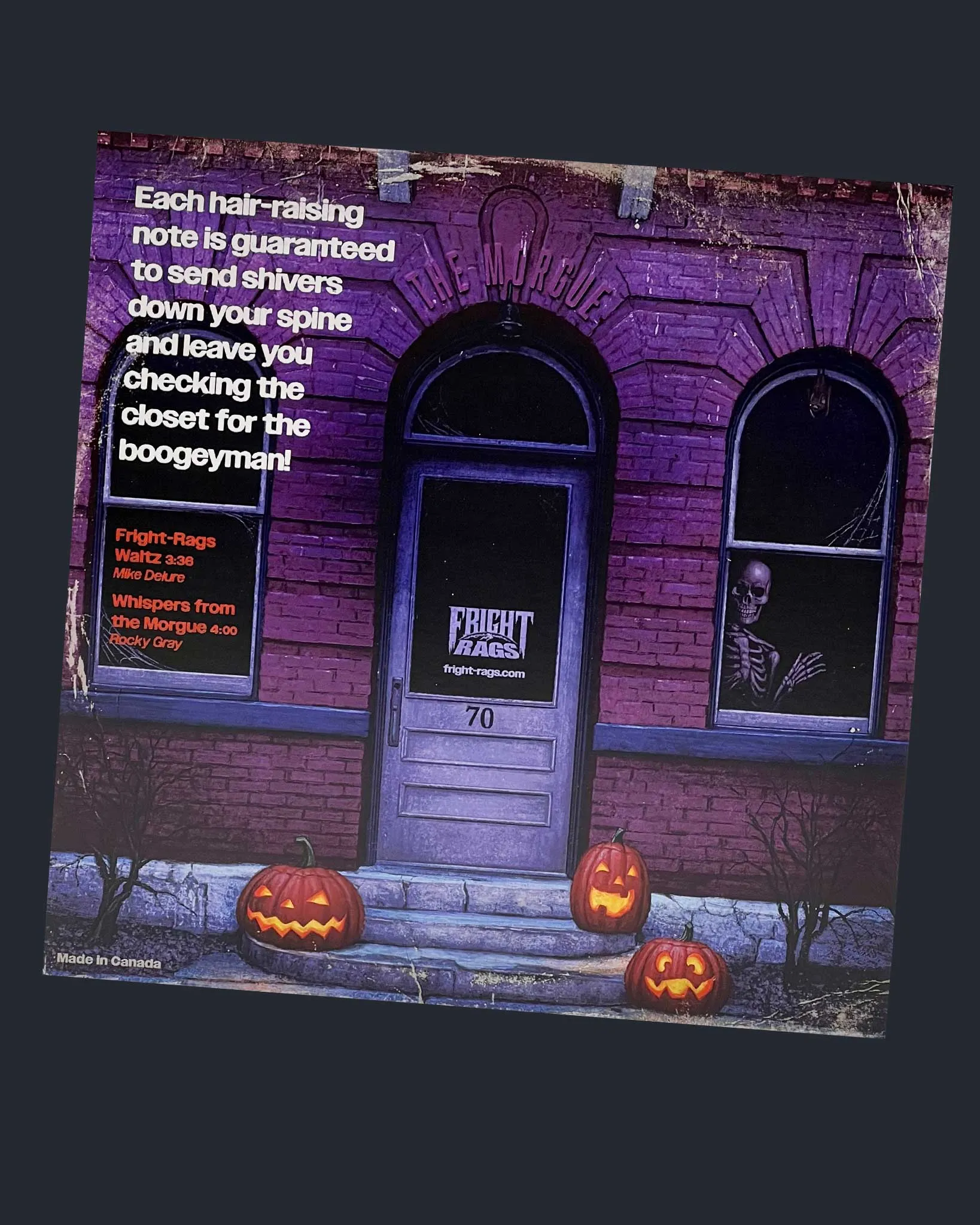 Fright Rags Presents: Spooky Sounds of the Morgue 45 Record (Black Vinyl Variant)