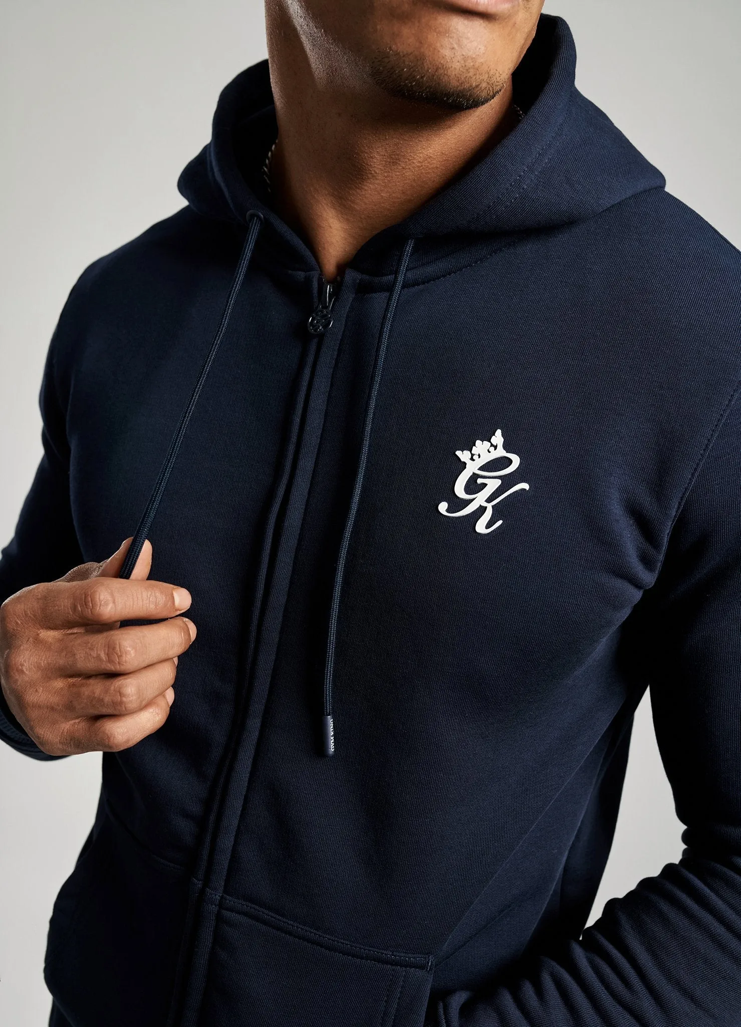 GK Basis Zip Through Hoodie - Navy