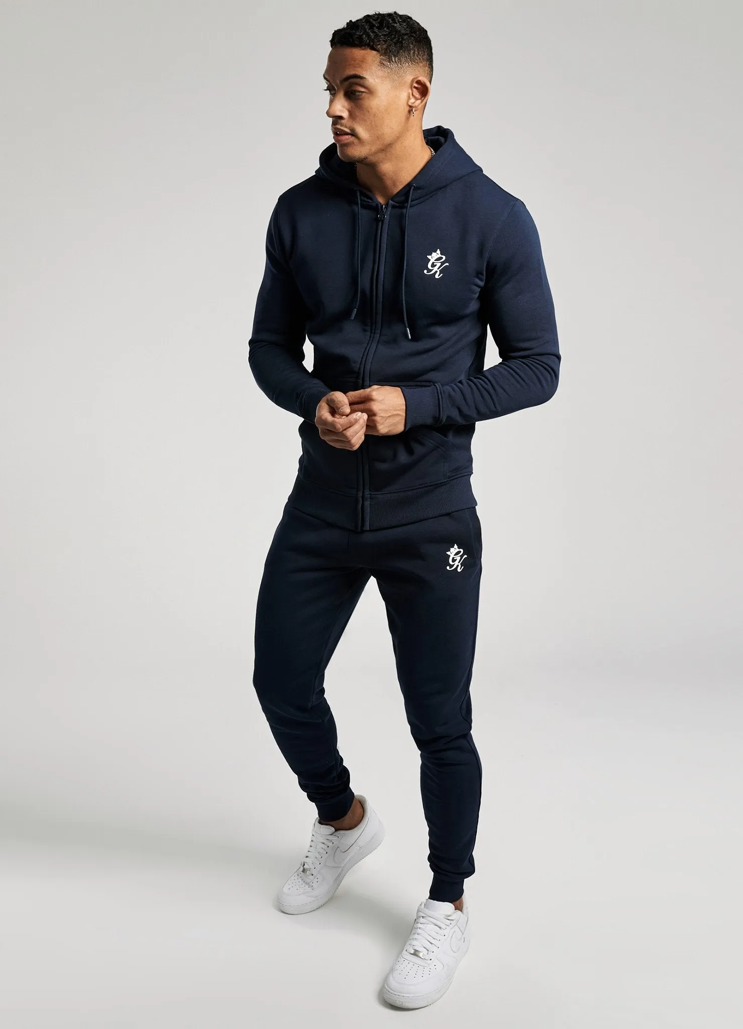 GK Basis Zip Through Hoodie - Navy