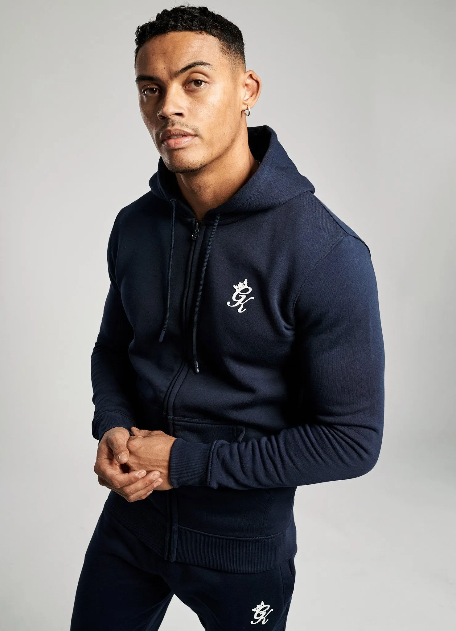GK Basis Zip Through Hoodie - Navy