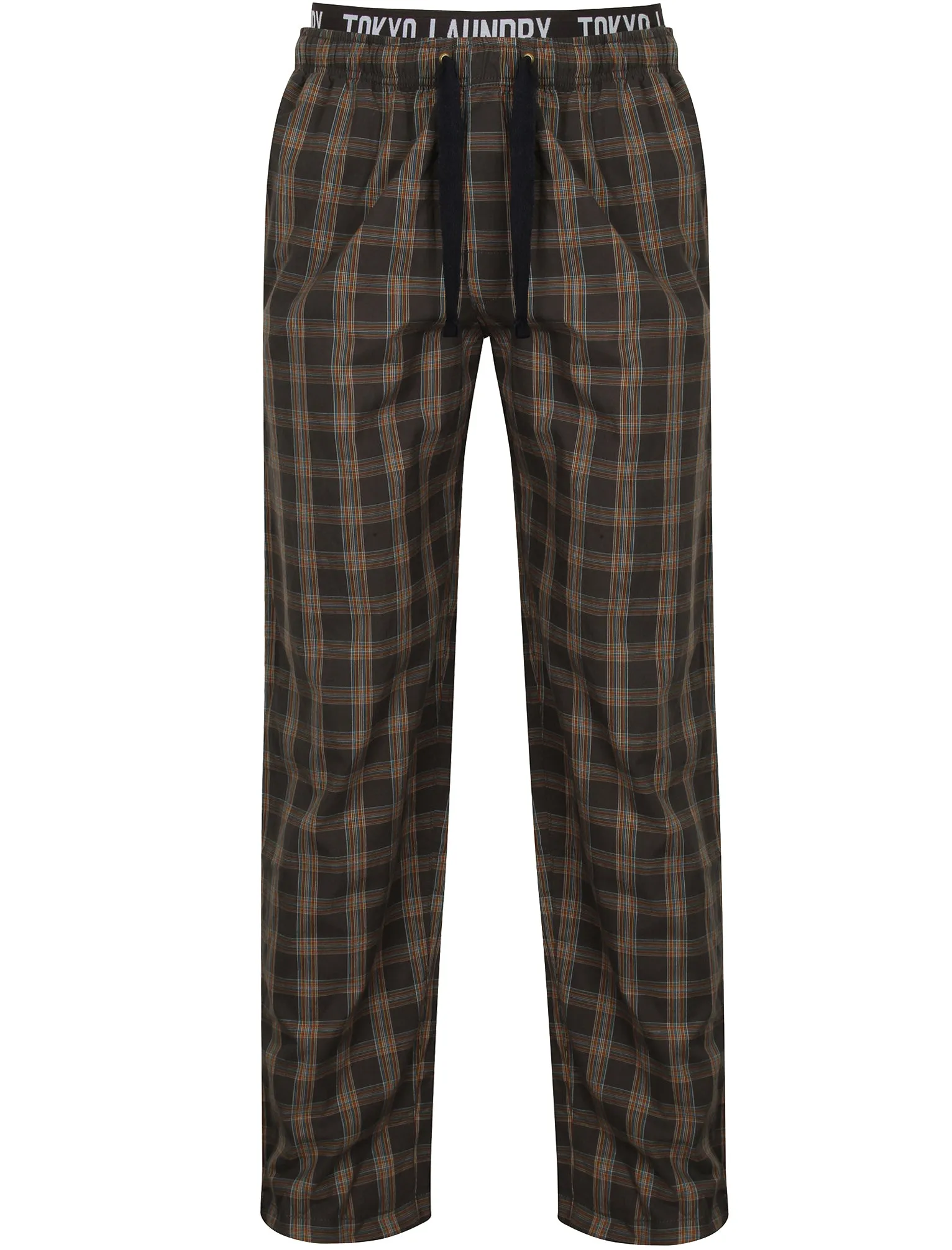 Godfrey Checked Cotton Lounge Pants in Grey - Tokyo Laundry