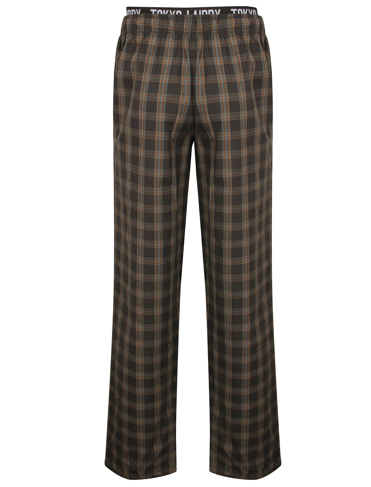 Godfrey Checked Cotton Lounge Pants in Grey - Tokyo Laundry