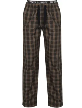 Godfrey Checked Cotton Lounge Pants in Grey - Tokyo Laundry