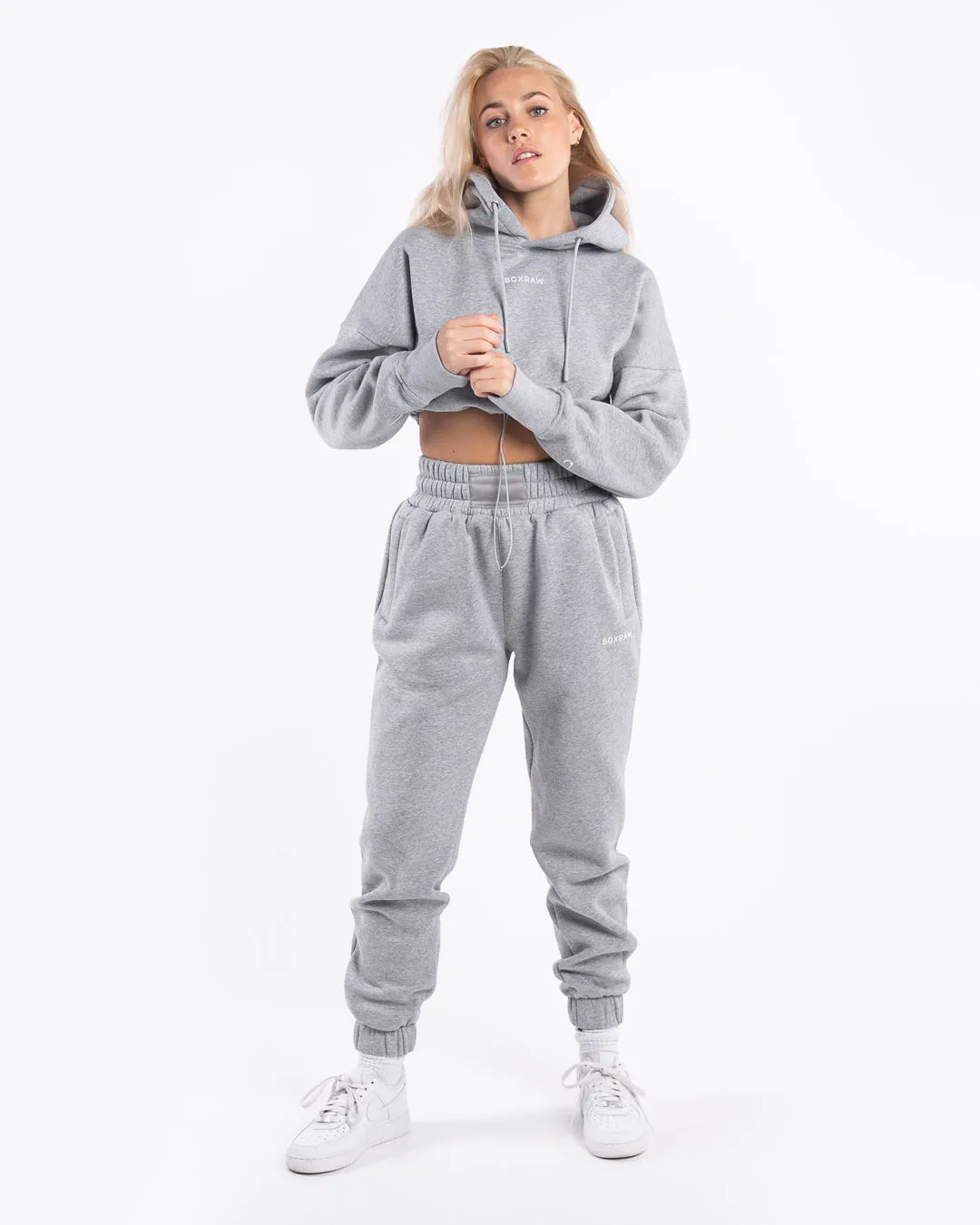 Johnson Cropped Hoodie - Grey