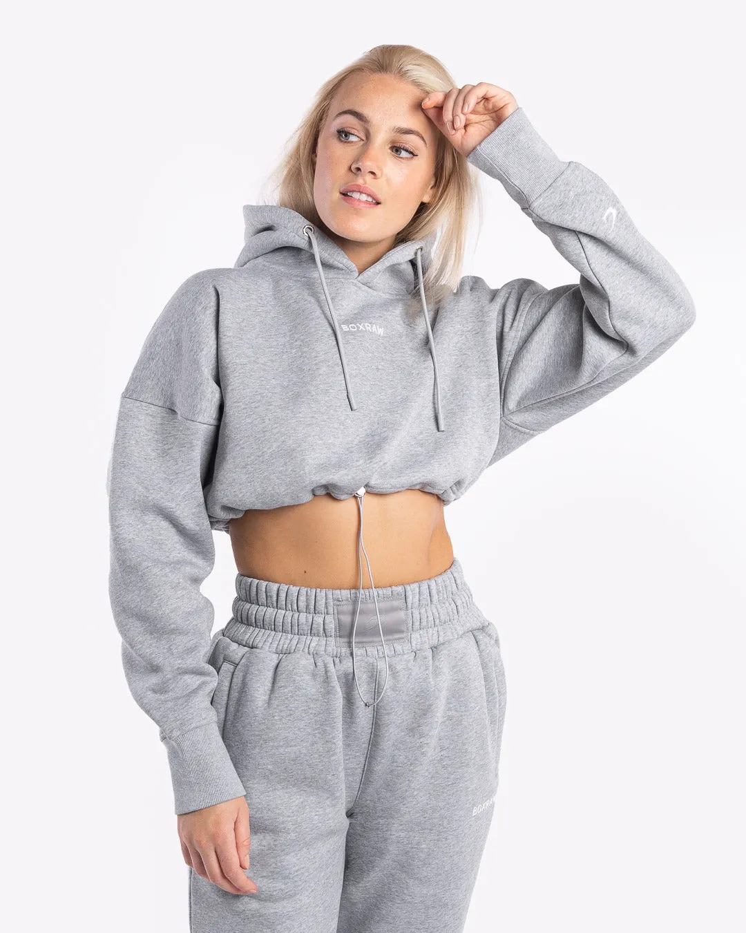 Johnson Cropped Hoodie - Grey