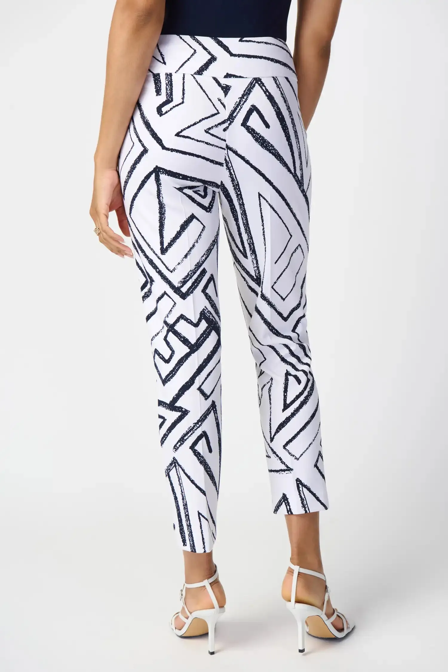 Joseph Ribkoff Vanilla/Midnight Blue Trouser Style 241271-2366