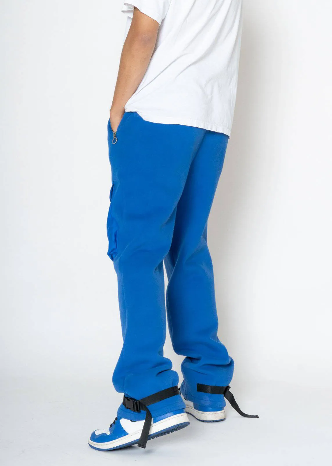 Konus Men's Bellow Pocket Sweatpants in Blue