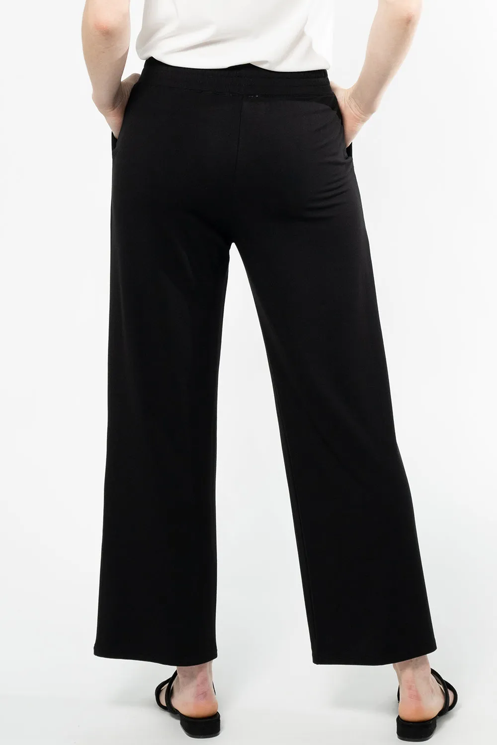 Libby Bamboo Straight Leg Pant - Black