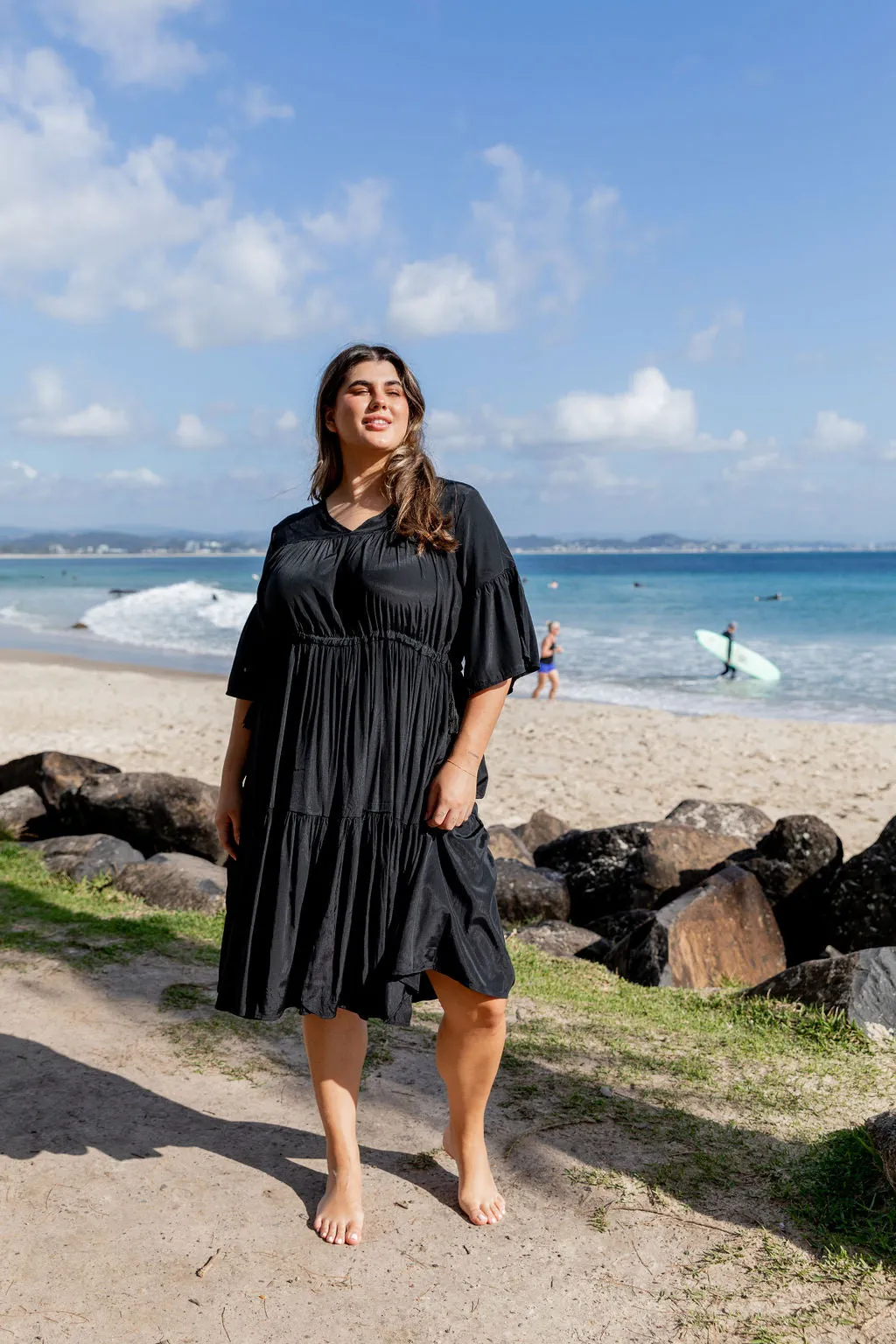 Lillie Dress in Black by Worthier