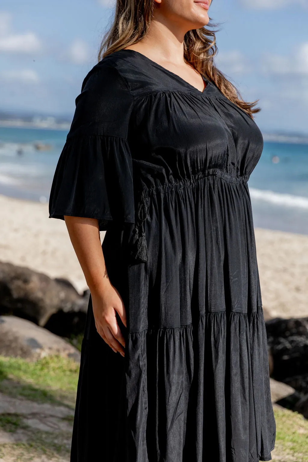 Lillie Dress in Black by Worthier