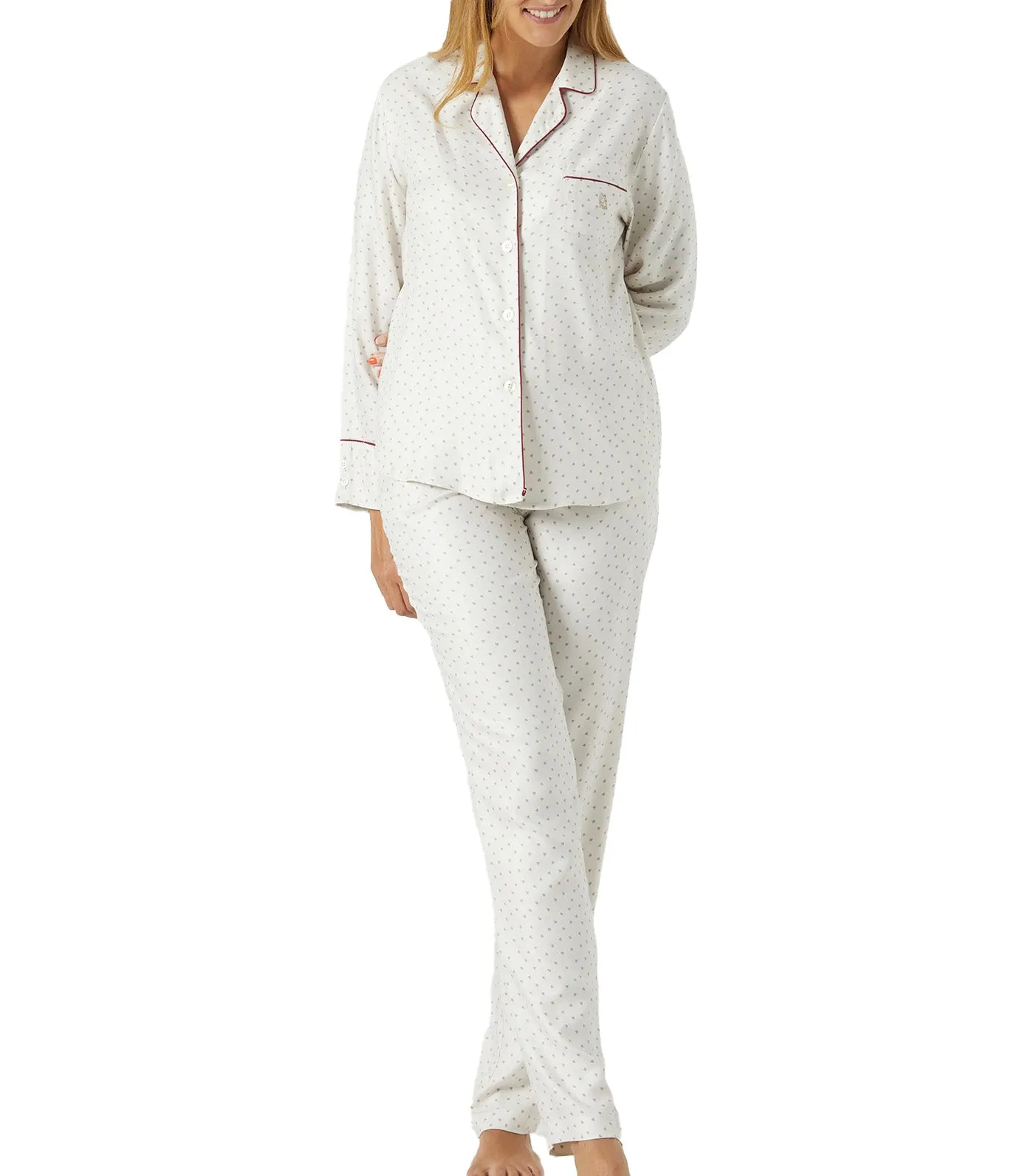 Long Sleeve Pajama Set Printed Multi