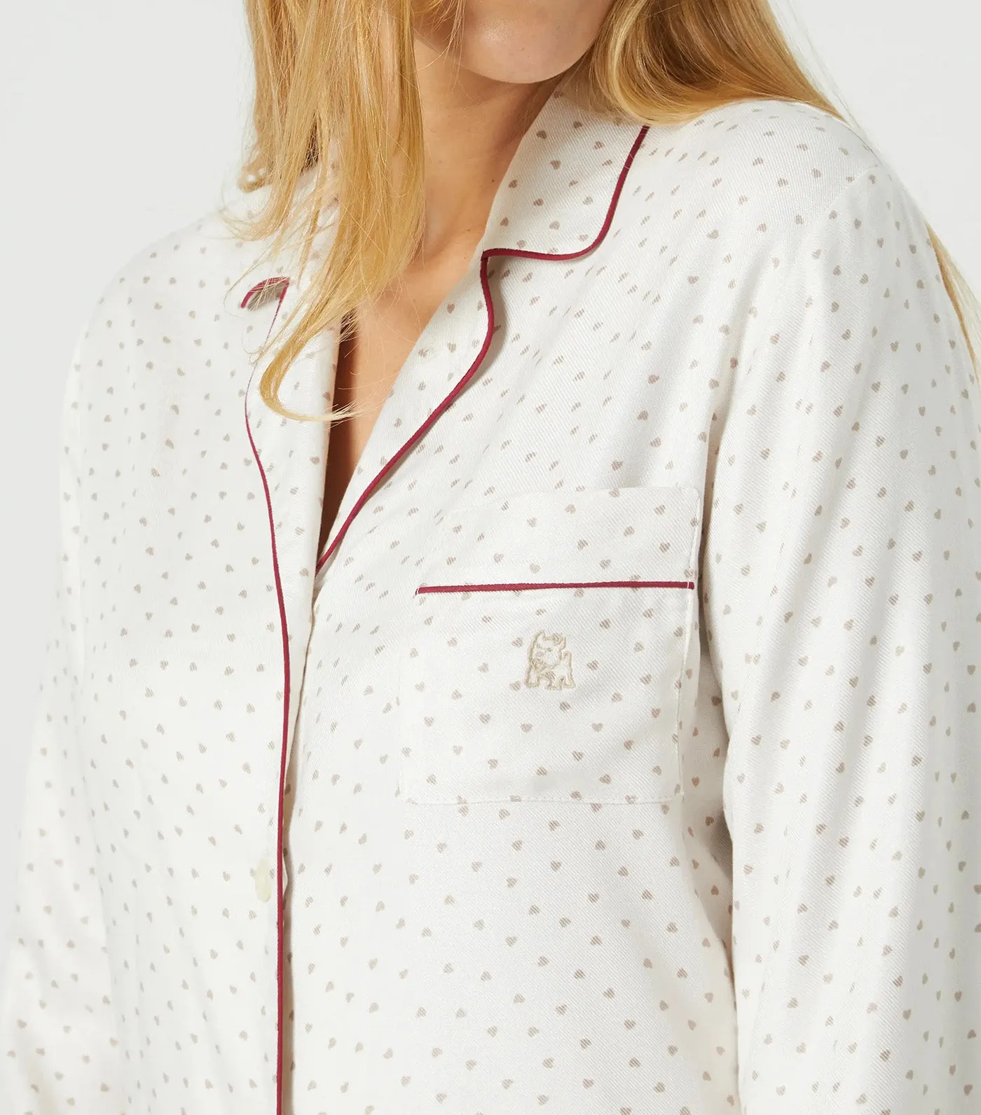 Long Sleeve Pajama Set Printed Multi