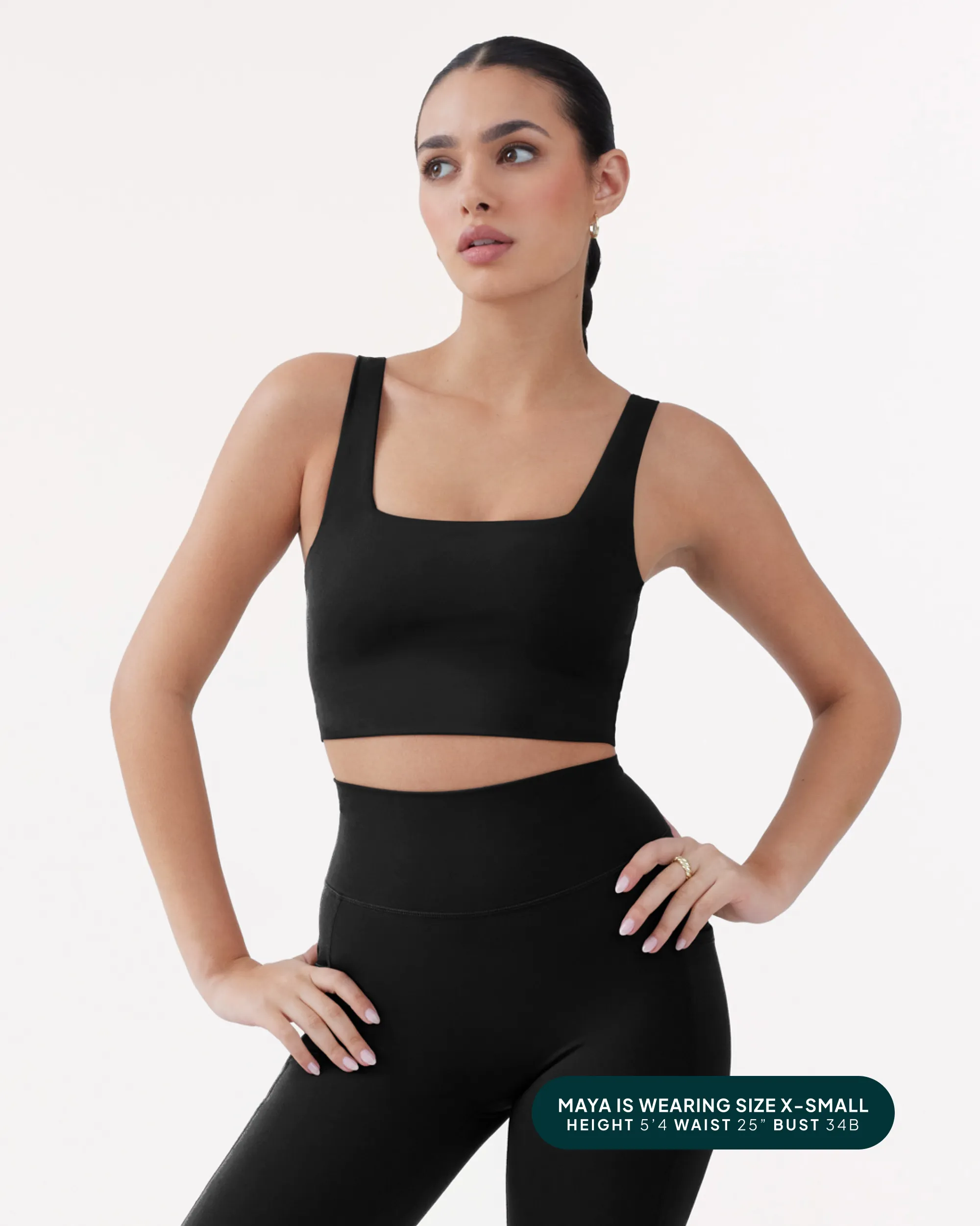 Longline Square Neck Medium-Support Padded Sports Bra