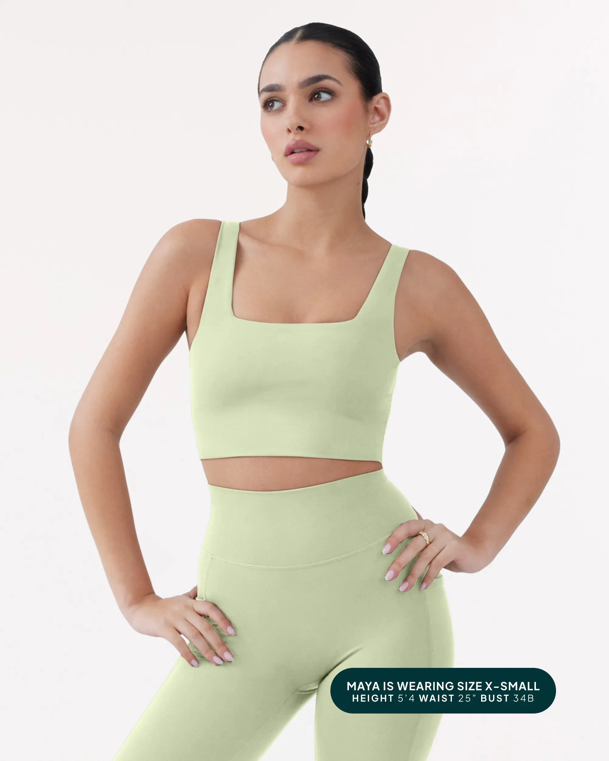 Longline Square Neck Medium-Support Padded Sports Bra