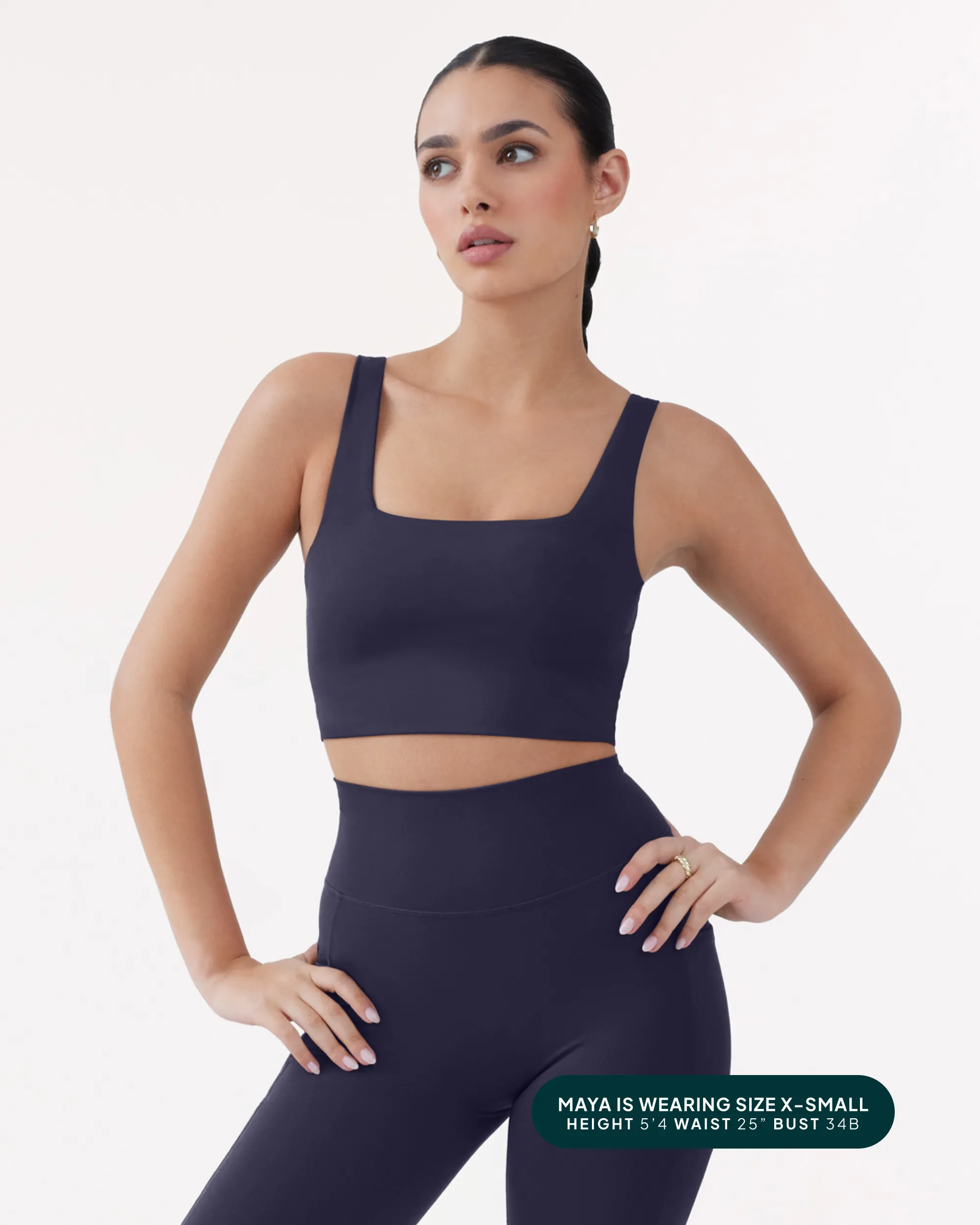 Longline Square Neck Medium-Support Padded Sports Bra
